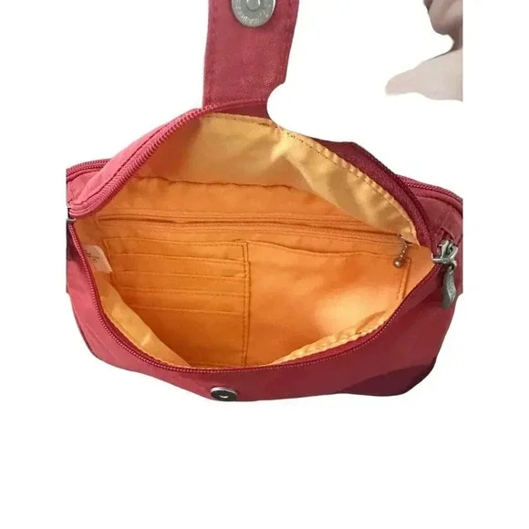 Baggallini Pocket Town Red Card Holder Multiple Sections Crossbody Shoulder Bag - Picture 4 of 5